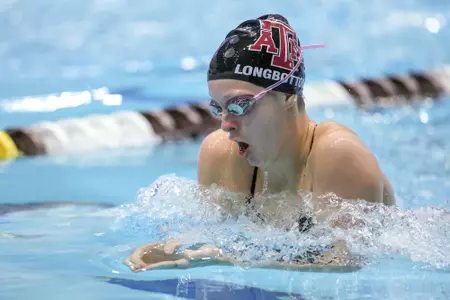 COLLEGE STATION, TX - December 03, 2022 - During the game between the Rice Owls and the Texas A&M Aggies at Rec Center Natatorium in College Station, TX. Photo By Evan Pilat/Texas A&M Athletics