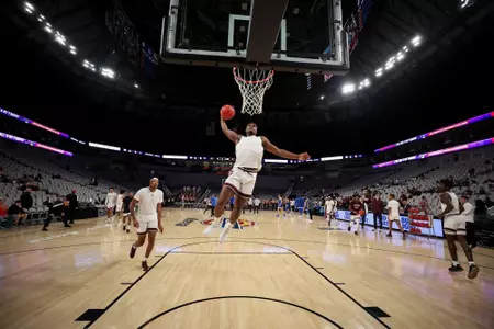 FORT WORTH, TX - December 03, 2022 - Forward Henry Coleman III #15 of the Texas A&M Aggies during the game between the Boise State Broncos and the Texas A&M Aggies at DickieÕs Arena in Fort Worth, TX. Photo By Craig Bisacre/Texas A&M Athletics