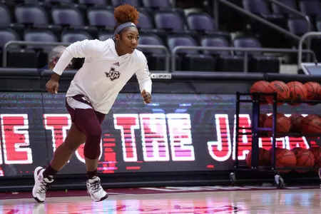 LITTLE ROCK, AR - December 06, 2022 - Guard Kay Kay Green #4 of the Texas A&M Aggies during the game between the Little Rock Trojans and the Texas A&M Aggies at Jack Stephens Center in Little Rock, AR. Photo By Ethan Mito/Texas A&M Athletics