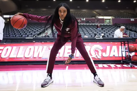 LITTLE ROCK, AR - December 06, 2022 - Forward Maliyah Johnson #14 of the Texas A&M Aggies during the game between the Little Rock Trojans and the Texas A&M Aggies at Jack Stephens Center in Little Rock, AR. Photo By Ethan Mito/Texas A&M Athletics