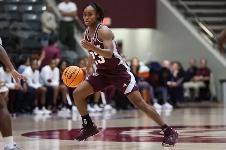 LITTLE ROCK, AR - December 06, 2022 - Guard McKinzie Green #23 of the Texas A&M Aggies during the game between the Little Rock Trojans and the Texas A&M Aggies at Jack Stephens Center in Little Rock, AR. Photo By Ethan Mito/Texas A&M Athletics
