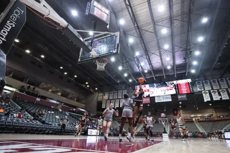 LITTLE ROCK, AR - December 06, 2022 - Guard Tineya Hylton #3 of the Texas A&M Aggies during the game between the Little Rock Trojans and the Texas A&M Aggies at Jack Stephens Center in Little Rock, AR. Photo By Ethan Mito/Texas A&M Athletics