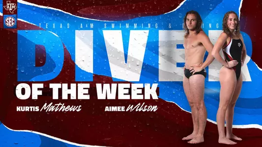 Kurtis Mathews and Aimee Wilson - SEC Divers of the Week