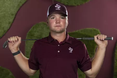 COLLEGE STATION, TX - August 26, 2021 - William Paysse of the Texas A&M Aggies during Men’s Golf Photo Day in College Station, TX. Photo By Kate Luffman/Texas A&M Athletics