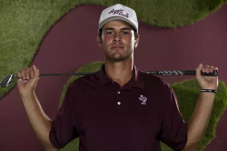 COLLEGE STATION, TX - August 26, 2021 - Evan Myers of the Texas A&M Aggies during Men’s Golf Photo Day in College Station, TX. Photo By Kate Luffman/Texas A&M Athletics