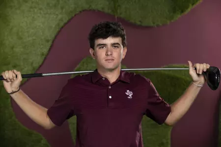 COLLEGE STATION, TX - August 26, 2021 - Dani Rodrigues of the Texas A&M Aggies during Men’s Golf Photo Day in College Station, TX. Photo By Kate Luffman/Texas A&M Athletics
