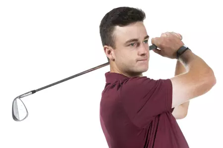 COLLEGE STATION, TX - August 26, 2021 - Michael Heidelbaugh of the Texas A&M Aggies during Texas A&M Golf Photo Day at The Studio in Kyle Field in College Station, TX. Photo By Brendall O'Banon/Texas A&M Athletics