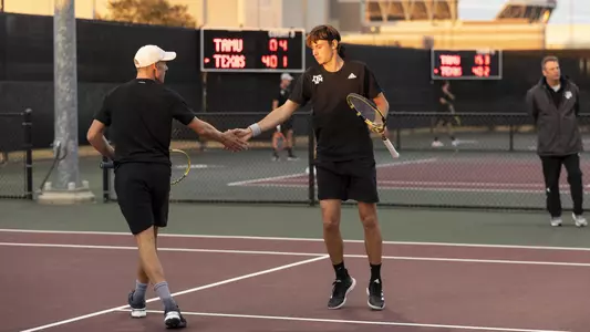 COLLEGE STATION, TX - 20220309 - Texas A&M Aggies Men's Tennis vs. Texas Longhorns