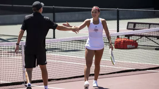 COLLEGE STATION, TX - 20220403 - Texas A&M Aggies Women's Tennis vs. Alabama Crimson Tide