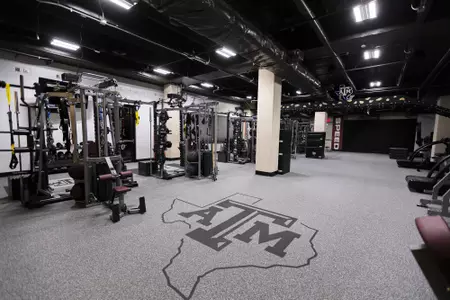 COLLEGE STATION, TX - NOVEMBER 21, 2019 - Basketball Weight Room Facility Photos in College Station, TX. Photo By Craig Bisacre/Texas A&M Athletics