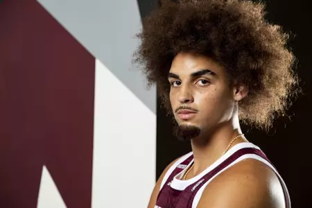 COLLEGE STATION, TX - July 20, 2022 - Davin Watkins during Texas A&M Aggies Men's Basketball photo day in College Station, TX. Photo By Kate Luffman/Texas A&M Athletics