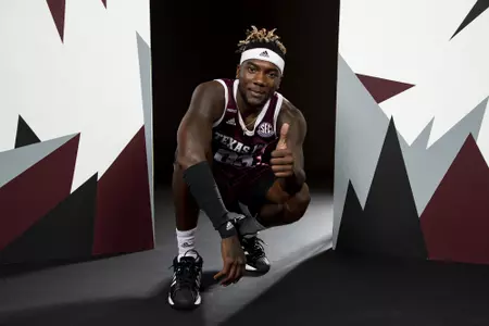 COLLEGE STATION, TX - July 20, 2022 - Tyrece Radford during Texas A&M Aggies Men's Basketball photo day in College Station, TX. Photo By Kate Luffman/Texas A&M Athletics