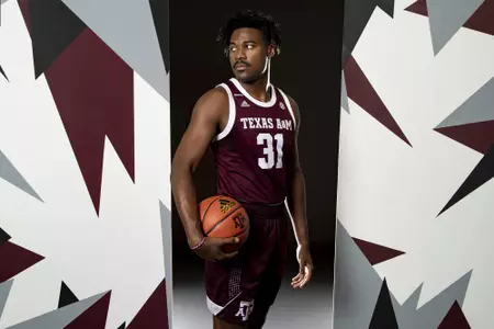 COLLEGE STATION, TX - July 20, 2022 - Julius Marble during Texas A&M Aggies Men's Basketball photo day in College Station, TX. Photo By Kate Luffman/Texas A&M Athletics