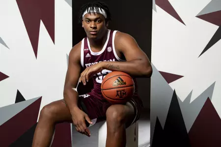 COLLEGE STATION, TX - July 20, 2022 - Ashton Smith during Texas A&M Aggies Men's Basketball photo day in College Station, TX. Photo By Kate Luffman/Texas A&M Athletics