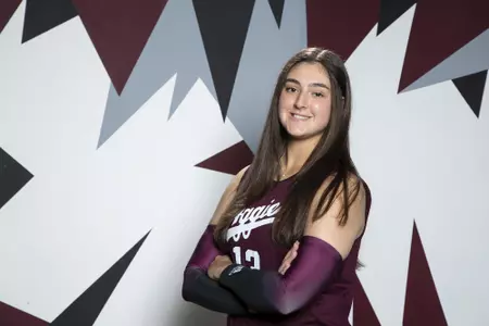 COLLEGE STATION, TX - August 12, 2022 - Setter Nisa Buzlutepe #13 of the Texas A&M Aggies during Texas A&M Aggies Volleyball photo day in College Station, TX. Photo By Brendall O'Banon/Texas A&M Athletics
