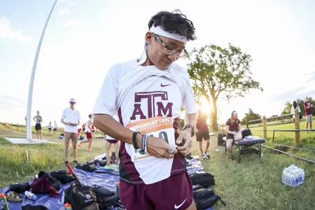 STILLWATER, OK - September 01, 2022 - Jonathan Chung during the Cowboy Preview Cross Country Meet at the OSU Cross Country Course in Stillwater, Oklahoma. Photo By Aiden Shertzer/Texas A&M Athletics