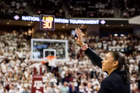 COLLEGE STATION, TX - March 23, 2022 - Head Coach Joni Taylor in College Station, TX. Photo By Kate Luffman/Texas A&M Athletics