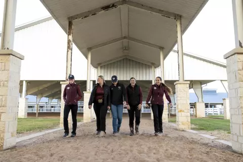 COLLEGE STATION, TX - November 18, 2021 - during the game between the Auburn Tigers and the Texas A&M Aggies at Hildebrand Equine Complex in College Station, TX. Photo By Kate Luffman/Texas A&M Athletics