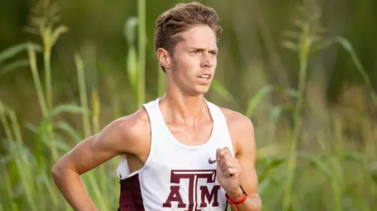 COLLEGE STATION, TX - September 16, 2022 - Spencer Werner during the Texas A&M Invitational cross country meet in College Station, TX. Photo By Aiden Shertzer/Texas A&M Athletics