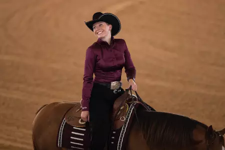 COLLEGE STATION, TX - September 17, 2021 - during the Equestrian maroon and white game at Thomas G. Hildebrand Equine Complex in College Station, TX. Photo By Emily Snyder/Texas A&M Athletics