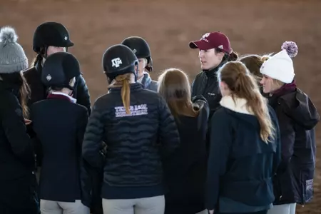 COLLEGE STATION, TX - January 29, 2022 - during the game between the Baylor Bears and the Texas A&M Aggies at Hildebrand Equine Complex in College Station, TX. Photo By Bailey Orr/Texas A&M Athletics