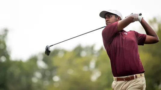 COLLEGE STATION, TX - September 01, 2021 - Vishnu Sadagopan of the Texas A&M Aggies during Men?s Golf Practice in College Station, TX. Photo By Kate Luffman/Texas A&M Athletics