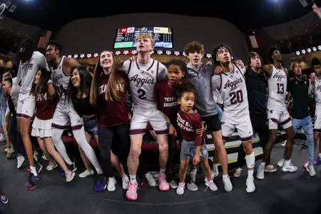 COLLEGE STATION, TX - January 11, 2023 - during the game between the Missouri Tigers and the Texas A&M Aggies at Reed Arena in College Station, TX. Photo By Evan Pilat/Texas A&M Athletics