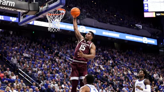 LEXINGTON, KY - January 21, 2023 - Forward Henry Coleman III #15 of the Texas A&M Aggies during the game between the Kentucky Wildcats and the Texas A&M Aggies at Rupp Arena in Lexington, KY. Photo By Craig Bisacre