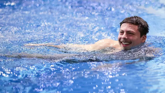 COLLEGE STATION, TX - January 21, 2023 - During the game between the LSU Tigers and the Texas A&M Aggies at Rec Center Natatorium in College Station, TX. Photo By Ethan Mito/Texas A&M Athletics