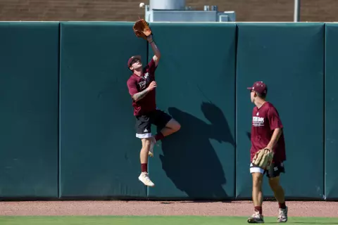 COLLEGE STATION, TX - January 01, 2000 - During baseball practice at Olson Field in College Station, TX. Photo By Evan Pilat/Texas A&M Athletics