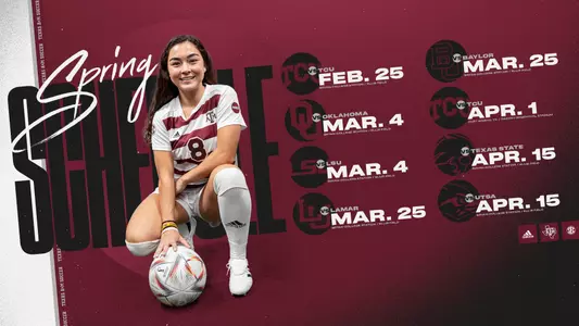 2023 Spring Schedule Graphic featuring Maile Hayes
