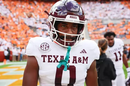 KNOXVILLE, TN - October 14, 2023 - during the game between the Tennessee Volunteers and the Texas A&M Aggies at Neyland Stadium in Knoxville, TN. Photo By Craig Bisacre/Texas A&M Athletics