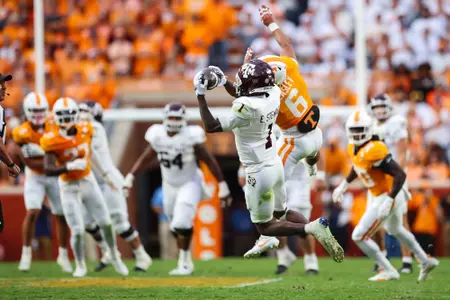 KNOXVILLE, TN - October 14, 2023 - during the game between the Tennessee Volunteers and the Texas A&M Aggies at Neyland Stadium in Knoxville, TN. Photo By Craig Bisacre/Texas A&M Athletics