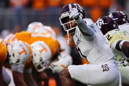 KNOXVILLE, TN - October 14, 2023 - during the game between the Tennessee Volunteers and the Texas A&M Aggies at Neyland Stadium in Knoxville, TN. Photo By Craig Bisacre/Texas A&M Athletics