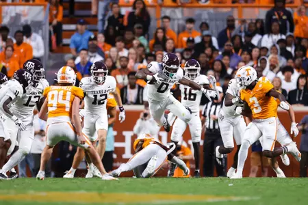 KNOXVILLE, TN - October 14, 2023 - during the game between the Tennessee Volunteers and the Texas A&M Aggies at Neyland Stadium in Knoxville, TN. Photo By Craig Bisacre/Texas A&M Athletics