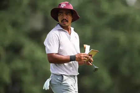 FORT WORTH, TX - October 02, 2023 - Phichaksn Maichon of the Texas A&M Aggies during the Ben Hogan Collegiate Invitational at Shady Oaks Country Club in Fort Worth, TX. Photo By Ethan Mito/Texas A&M Athletics