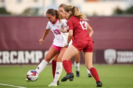 COLLEGE STATION, TX - October 08, 2023 - Midfielder/Defender Mia Pante #13 of the Texas A&M Aggies during the game between the Alabama Crimson Tide and the Texas A&M Aggies at Ellis Field in College Station, TX. Photo By Brendall O'Banon/Texas A&M Athletics