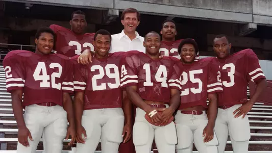 Jackie Sherrill with Seniors