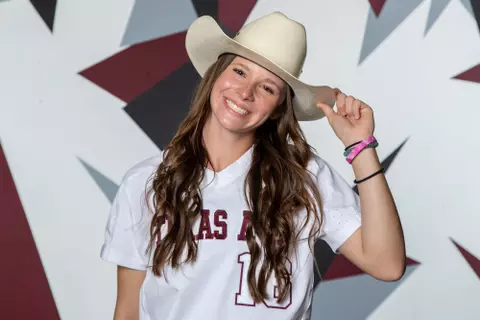 COLLEGE STATION, TX - November 04, 2022 - during Texas A&M Aggies Softball recruit photo shoot in College Station, TX. Photo By Evan Pilat/Texas A&M Athletics