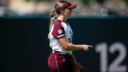 COLLEGE STATION, TX - April 28, 2023 - Outfielder Paige Lott #7 of the Texas A&M Aggies during the game between the Missouri Tigers and the Texas A&M Aggies at Davis Diamond in College Station, TX. Photo By Aiden Shertzer/Texas A&M Athletics