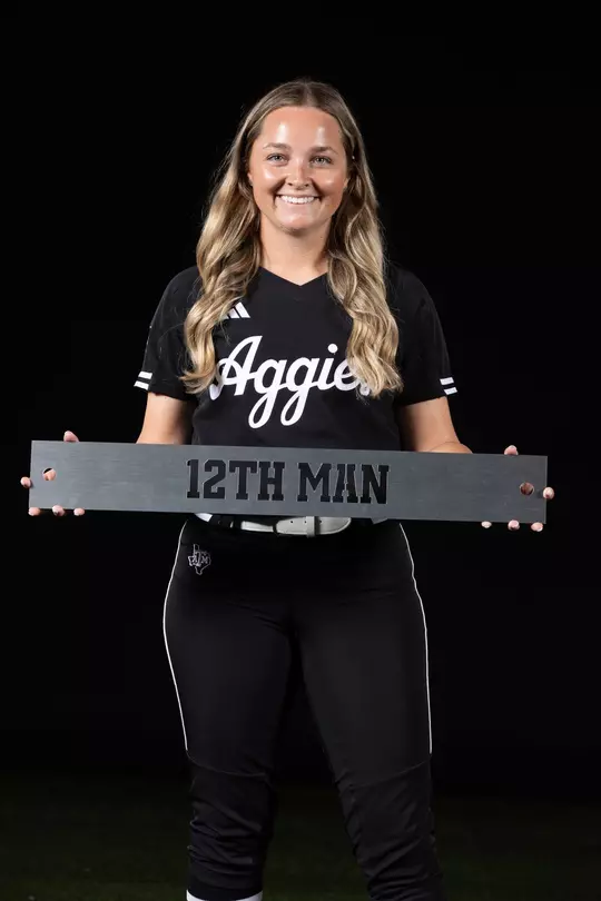 COLLEGE STATION, TX - September 28, 2023 - Paige Lott during Texas A&M Aggies Softball 12 Jersey photo day in College Station, TX. Photo By Evan Pilat/Texas A&M Athletics