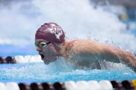 Connor Foote in meet against Tennessee.
