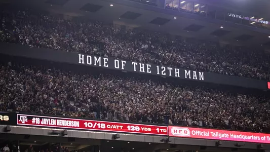 COLLEGE STATION, TX - November 11, 2023 - during the Football game between the Mississippi St. Bulldogs and the Texas A&M Aggies at Kyle Field in College Station, TX. Photo By Rachel Mahan/Texas A&M Athletics