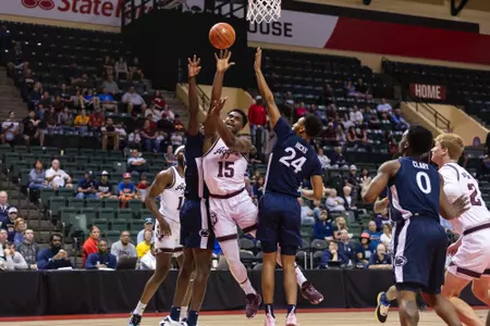 KISSIMMEE, FL - November 23, 2023 - Forward Henry Coleman #15 of the Texas A&M Aggies during the game between the Penn State Nittany Lions and the Texas A&M Aggies at State Farm Field House at ESPN Wide World of Sports Complex in Kissimmee, FL. Photo By Craig Bisacre/Texas A&M Athletics