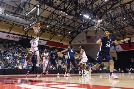 KISSIMMEE, FL - November 23, 2023 - Guard Manny Obaseki #35 of the Texas A&M Aggies during the game between the Penn State Nittany Lions and the Texas A&M Aggies at State Farm Field House at ESPN Wide World of Sports Complex in Kissimmee, FL. Photo By Craig Bisacre/Texas A&M Athletics