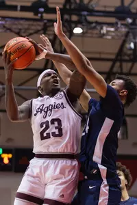 KISSIMMEE, FL - November 23, 2023 - Guard Tyrece Radford #23 of the Texas A&M Aggies during the game between the Penn State Nittany Lions and the Texas A&M Aggies at State Farm Field House at ESPN Wide World of Sports Complex in Kissimmee, FL. Photo By Craig Bisacre/Texas A&M Athletics