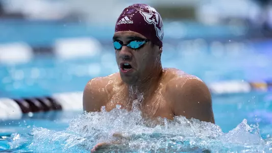COLLEGE STATION, TX - October 27, 2023 - During the game between the Tennessee Volunteers and the Texas A&M Aggies at Rec Center Natatorium in College Station, TX. Photo By Evan Pilat/Texas A&M Athletics