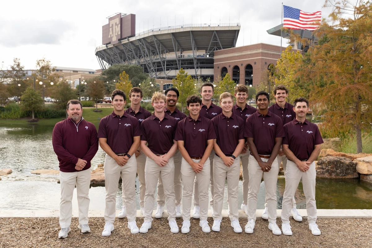 COLLEGE STATION, TX - November 06, 2023 - During Texas A&M Aggies Men's Golf team photo in College Station, TX. Photo By Evan Pilat/Texas A&M Athletics