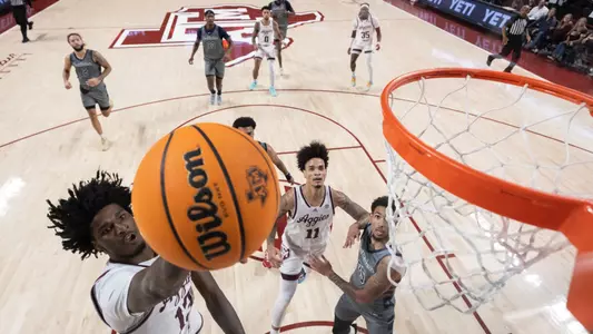 COLLEGE STATION, TX - November 17, 2023 - during the game between the Oral Roberts Golden Eagles and the Texas A&M Aggies at Reed Arena in College Station, TX. Photo By Craig Bisacre/Texas A&M Athletics