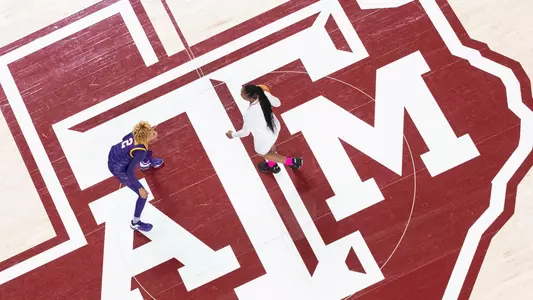 COLLEGE STATION, TX - February 05, 2023 - Guard Tineya Hylton #3 of the Texas A&M Aggies during the game between the LSU Tigers and the Texas A&M Aggies at Reed Arena in College Station, TX. Photo By Ethan Mito/Texas A&M Athletics